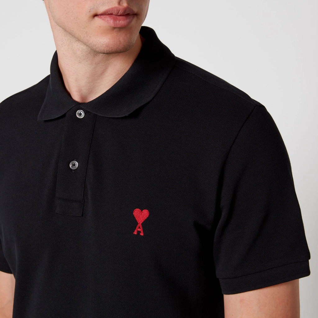 AMI Paris de Coeur Organic Cotton Polo Shirt - XXS